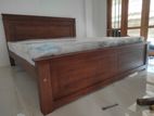 72x72 Teak 3.5 Leg Large Box Bed With Arpico Spring Mettress