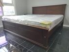 72x72 Teak Bed Box With Arpico Spring Mattress 7 Inch