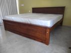 (72x72) Teak Box Bed With Arpico Spring Mettress 7 Inches