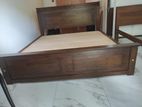 72x72 Teak Large Box Bed (44" Head Board 3.5 Leg Size )