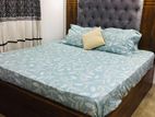 75x72 Feet Teak Cushion Bed with Arpico Springs Mattres