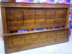 75×72 Teak Wood Box Bed