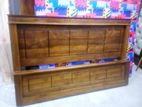 75×72 Teak Wood Box Bed