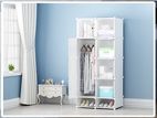 8 Doors Cubes Storage Cupboard (Colour: White & Pink)