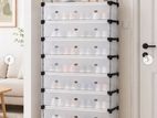 8 Layer Shoe Rack with Dustproof Flip Doors Space Saving Storage