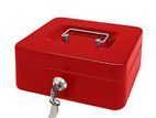 8" Petty Cash Tin Steel Money Safe Box with Lock 2 Keys