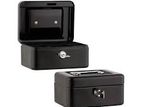 8 Petty Cash Tin Steel Money Safe Box with Lock 2 Keys