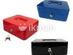 8" Petty Cash Tin Steel Money Safe Box with Lock 2 Keys