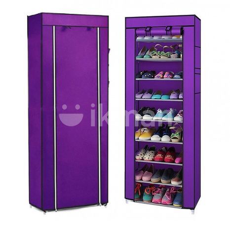 9 Layer Shoe Rack with Dust Cover - 5 ft