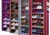 9 Layer Shoe Rack with Dust Cover - 5 ft