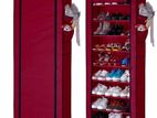 9 Layer Shoe Rack with Dust Cover - 5 ft Storage