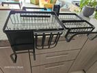 95cm Double Layer Retractable Over Sink Dish Drainer Drying Rack