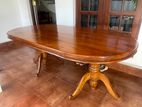 Wooden Table with Six Chairs