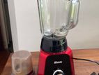 Abans - Glass Jar Blender with Grinder (black+red)