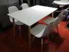 Abc Barista White Dining Table & Chair