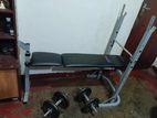Adjustable Bench with Dumbbells Set