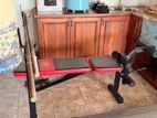 Adjustable Bench Press Set with Barbell