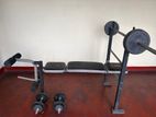Adjustable Gym Bench and Weight Plates(35kg)