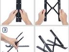 Adjustable Stainless Steel Laptop Stand With Pouch