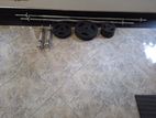 Adjustable Bench for Belly Fat and Full Weight Set with Curl Bar