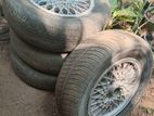 185/70 R14 ටියුබ්ලස් ටයර් සමග ඇලෝවීල්