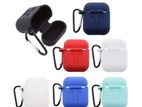 Airpods 1/2 silicone case with carabiner