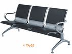 AIRPORT CHAIR - 3 SEATER CUSHION SILVER+ BLACK : YA-25