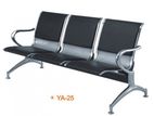 AIRPORT CHAIR - 3 SEATER CUSHION SILVER+ BLACK : YA-25