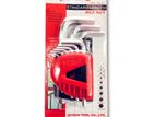 Allen Key Set Std Jetech 9 Pcs 1.5-10 Mm-Ps-C9