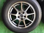 Alloy Wheels with Tires 195-65-15 Bridgestone 100-5 Pcd