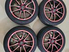 Alloy wheels with tyres 165/55/15