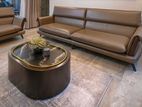 Luxury Leather Sofa Set with Coffee Table