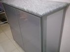 Aluminum Cupboard with Granite and Caster Wheel