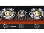 Amilex Three Burner Glass Top Gas Cooker - 32695