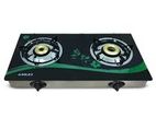 Amilex Two Burner Glass Top Gas Cooker