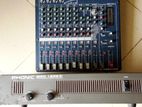 Amplifier Phonic 1500wt with Yamaha Mixer 12channel