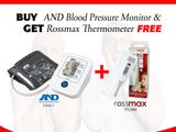 AND Blood Pressure Monitor + Free rossmax Thermometer