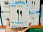 Anker 1m 322 USB-C to Braided Cable Laptop Phones Tab Macbook - Black