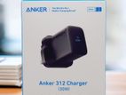 Anker 312 30W UK 3 Pin Type-C Wall Charger Power Adapter - Black