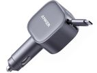 Anker Nano 75W Car Charger with Built-in Retractable USB-C Cable