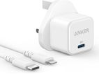 Anker PowerPort III 20W Cube Charger with USB C to Lightnig Cable