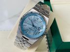 ANNIVERSARY SPECIAL – ROLEX LAND-DWELLER ICE BLUE HONEYCOMB MENS WATCH