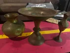 Antique Brass Pot Vase Set 3 Pcs