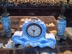 Antique ceramic clock with candle stand