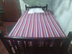 Antique Design Double Bed in Jackfruit Wood