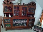 Antique design solid teek wood display cupboard kottawa