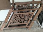 Antique Hand Carved Wood Stair Railing