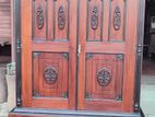 Antique Jack Wood and Ebony Wardrobe