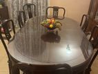 Antique Rosewood Dining Table with 6 Chairs