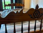 Antique Satin Wood Four Poster Canopy Bed
